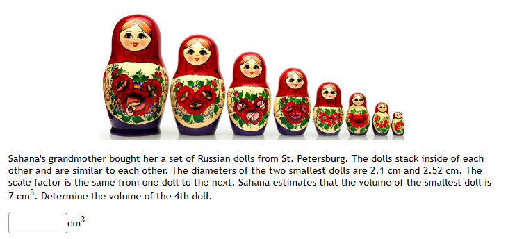 Solved Sahana's grandmother bought her a set of Russian | Chegg.com
