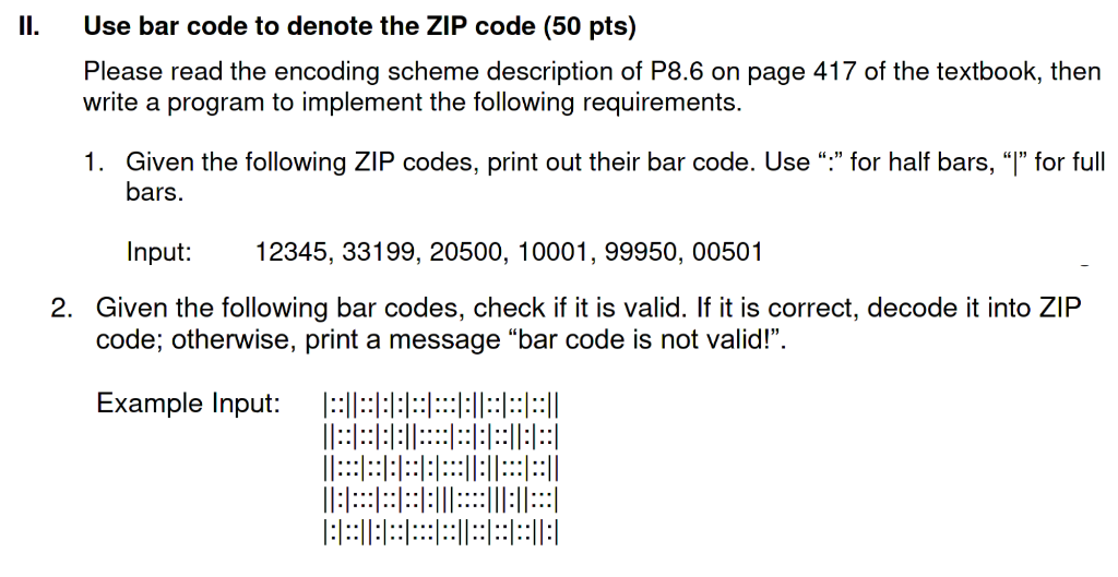 Solved JAVA Use bar code to denote the ZIP code JAVA Use bar | Chegg.com