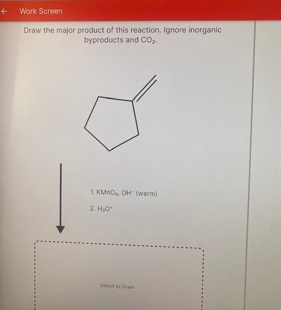 Solved Draw the major product of this reaction. Ignore