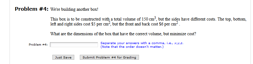 Solved Problem #4: We're building another box! This box is | Chegg.com