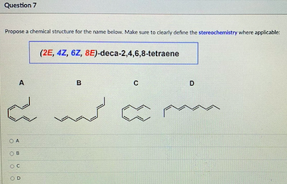 Solved Propose A Chemical Structure For The Name Below Make 