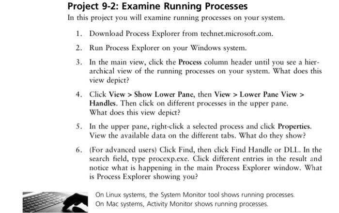 Solved Project 9-2: Examine Running Processes In this | Chegg.com