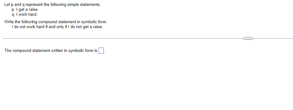 Solved Let p represent the simple statement 