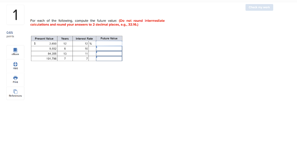 Solved Check my work 1 For each of the following compute the | Chegg.com