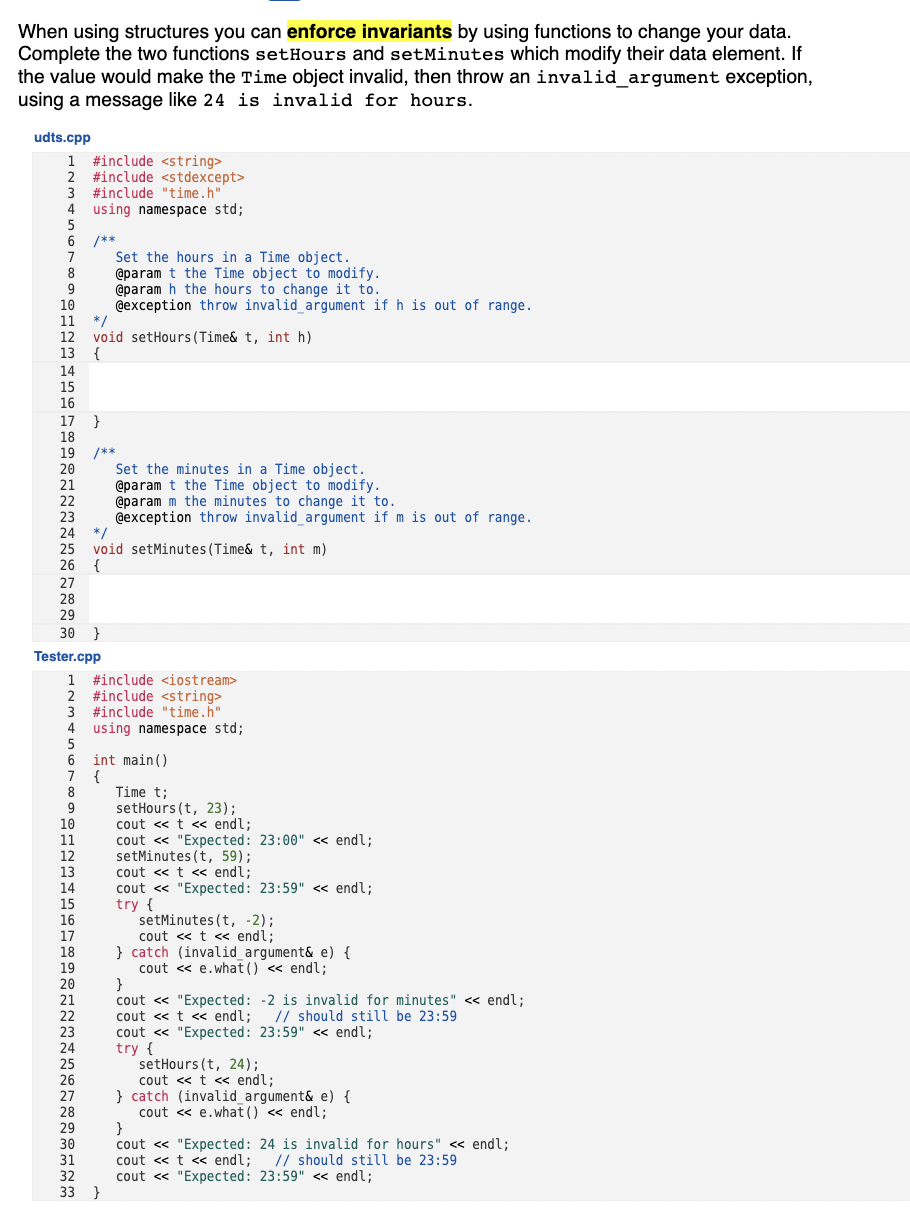 Solved C++. I can only edit the stuff in the white box. | Chegg.com