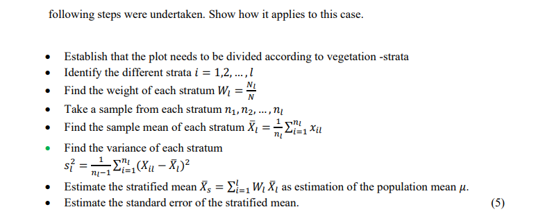 1.7. Refer to information in 1.6 The one-hectare plot | Chegg.com