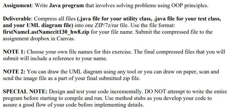 java assignment problem