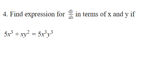 Solved 4. Find expression for any in terms of x and y if 5x3 | Chegg.com