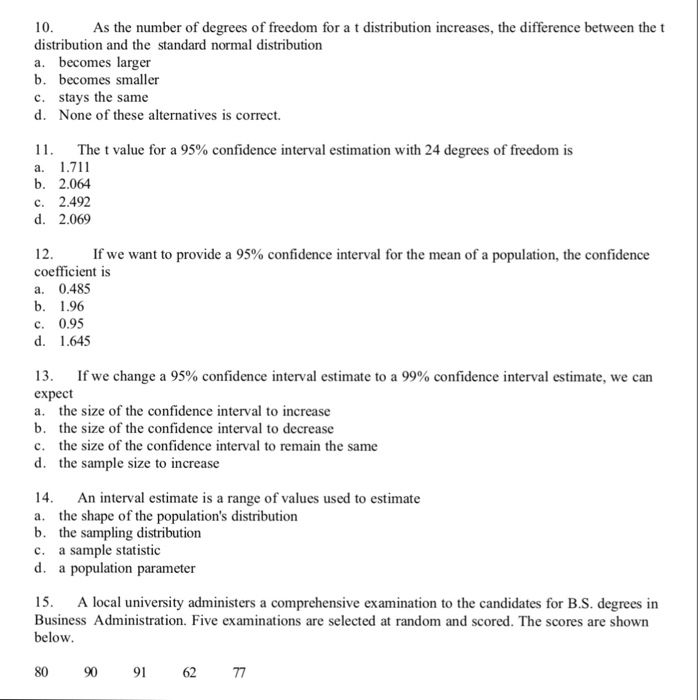 Solved 10 distribution and the standard normal distribution | Chegg.com