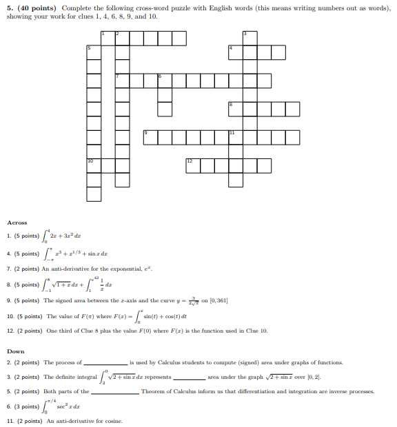 Puzzle: Crossword – The Exponent