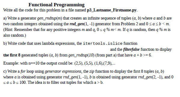 Solved Functional Programming Write all the code for this | Chegg.com