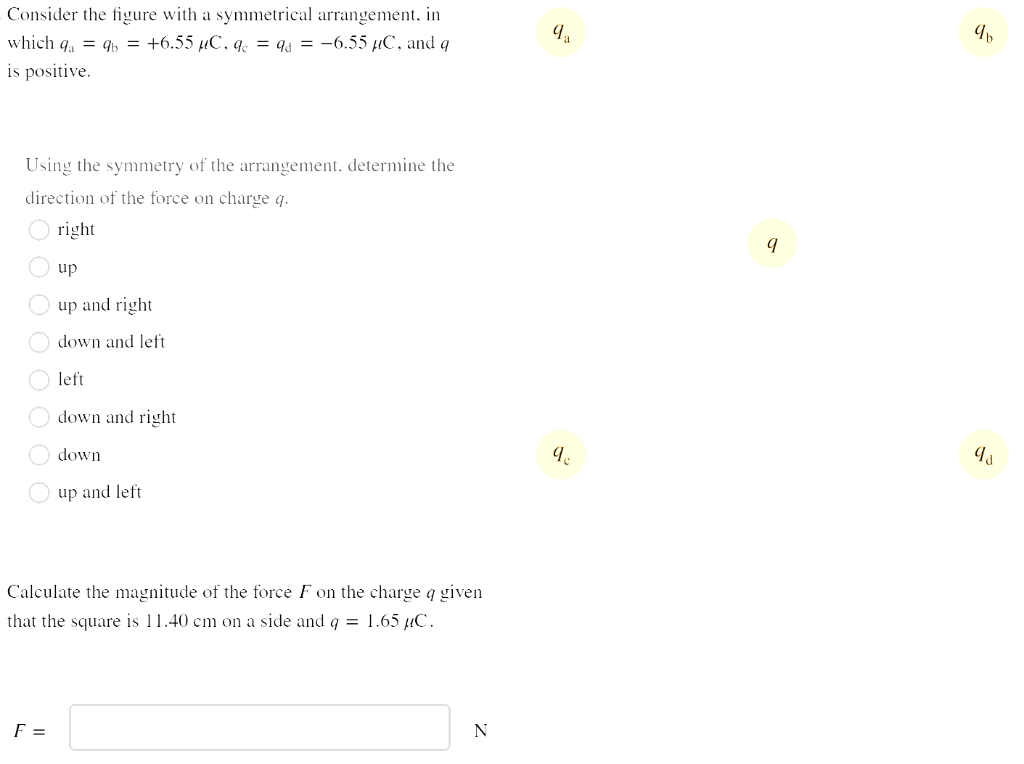 Solved Consider the figure with a symmetrical arrangement, | Chegg.com