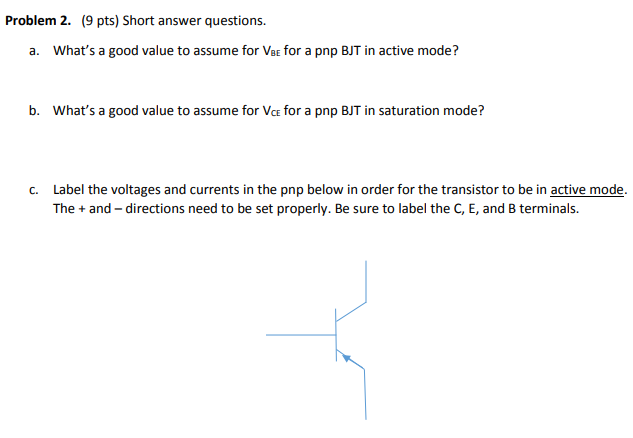 Solved Problem 1. (9 Pts) Answer The Questions Below. A. | Chegg.com