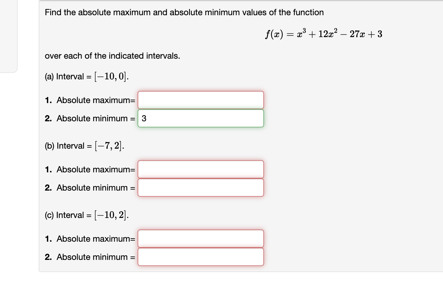 Solved Find the absolute maximum and absolute minimum values | Chegg.com