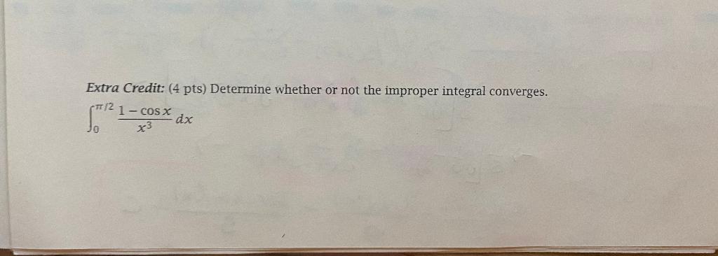 Solved Extra Credit: (4 pts) Determine whether or not the | Chegg.com