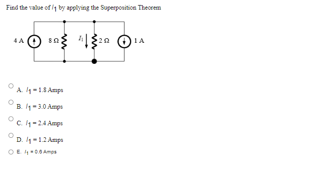 Solved Find The Value Of /1 By Applying The Superposition | Chegg.com