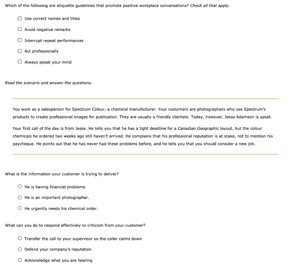 Face To Face Communication Skills Examples