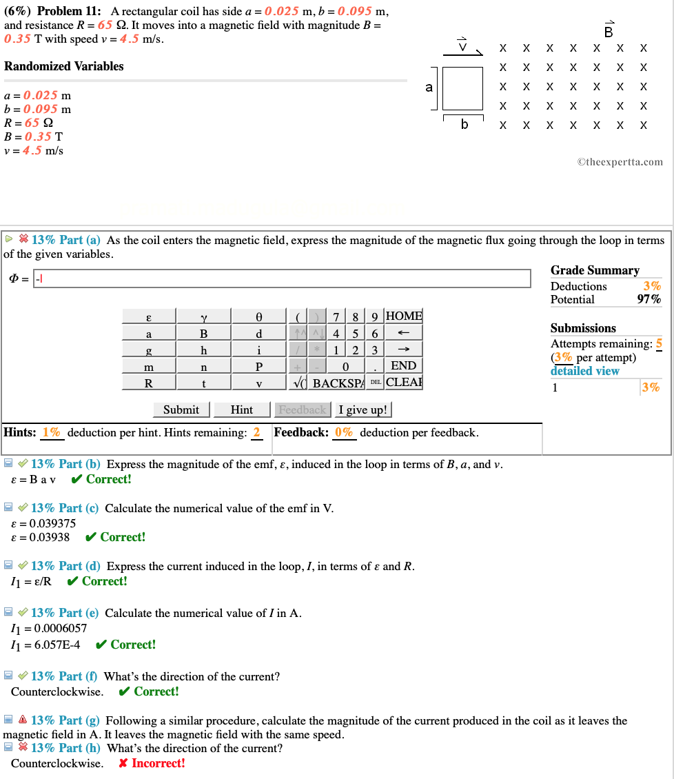 Solved 6 Problem 11 A Rectangular Coil Has Side A 0 Chegg Com