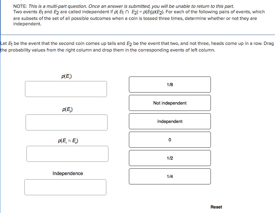 Solved NOTE This is a multipart question. Once an answer