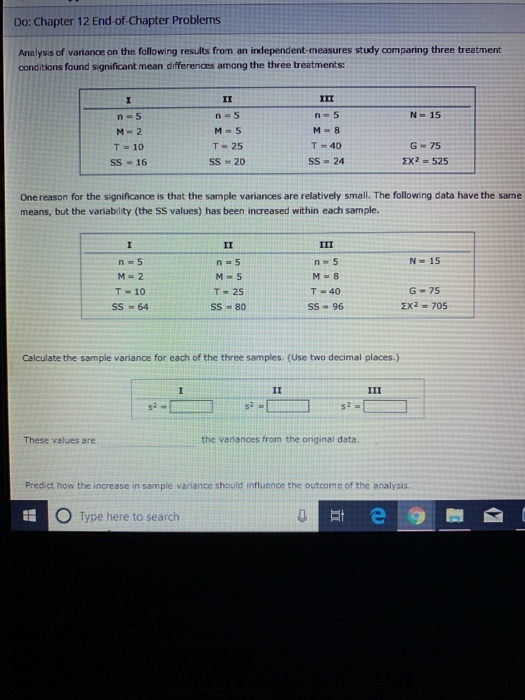 Solved Do: Chapter 12 End-of-Chapter Problems Analysis of | Chegg.com