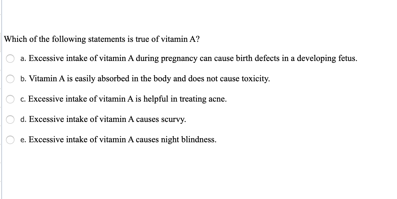 Which Of The Following Statements Is True Of Vitamin C Solved Which of the following statements is true of nondiet | Chegg.com