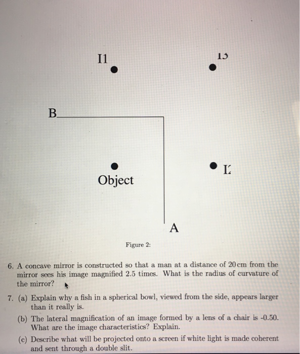 Solved 1. (a) What is the focal length of a plane mirror?
