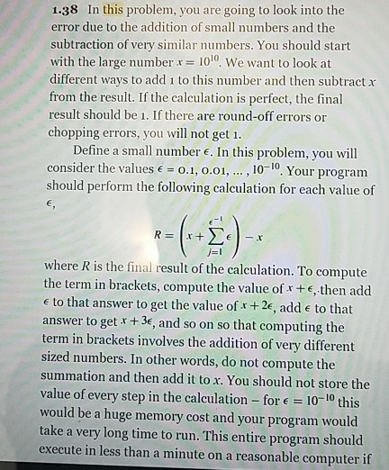 Solved 1.38 In this problem, you are going to look into the | Chegg.com