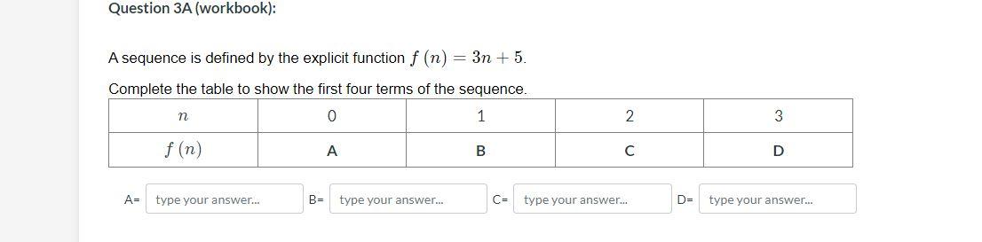 Solved Question 3A (workbook): A sequence is defined by the | Chegg.com
