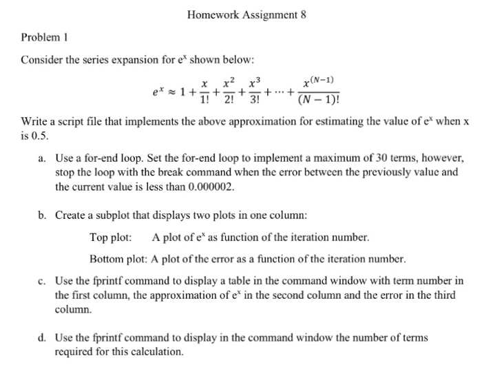 Solved Consider the series expansion for e^x shown below