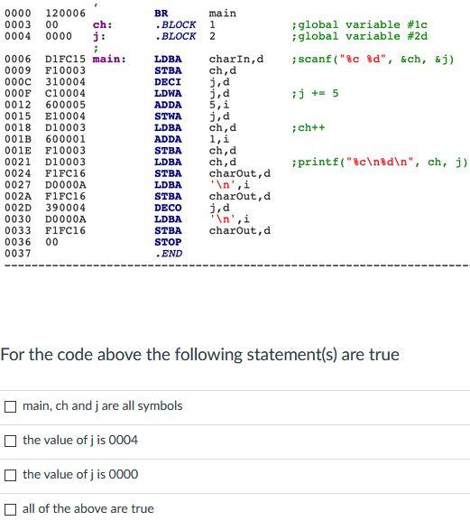 Solved BR BLOCK .BLOCK main 1 2 global variable #10 ;global | Chegg.com