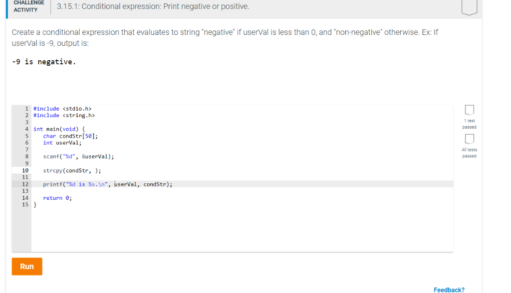 Solved Challenge 3 15 1 Conditional Expression Print