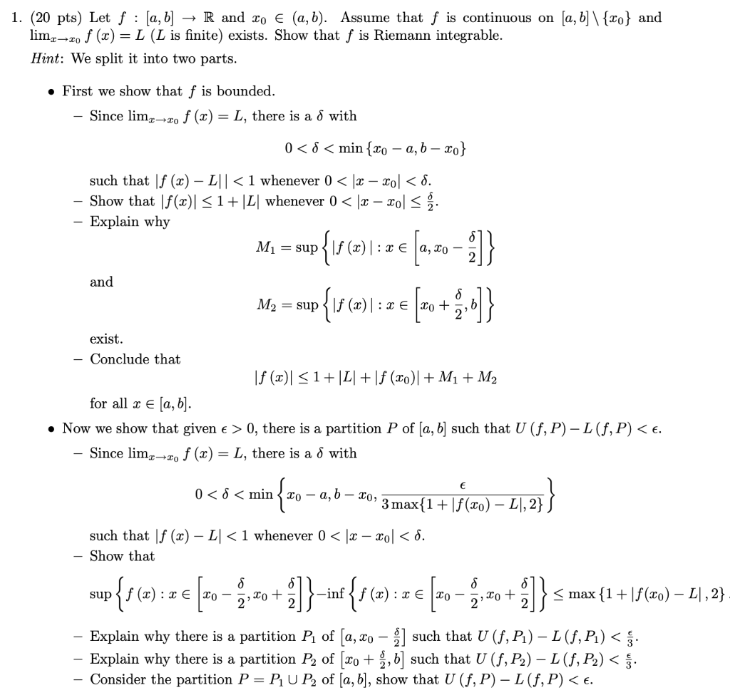 Solved Let F A B R And Xo E A B Assume That F I Chegg Com