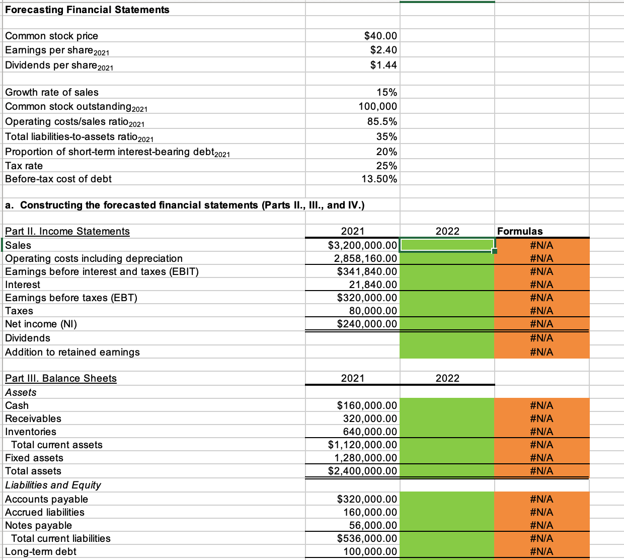 Solved Morrissey Technologies Inc.'s 2021 financial | Chegg.com