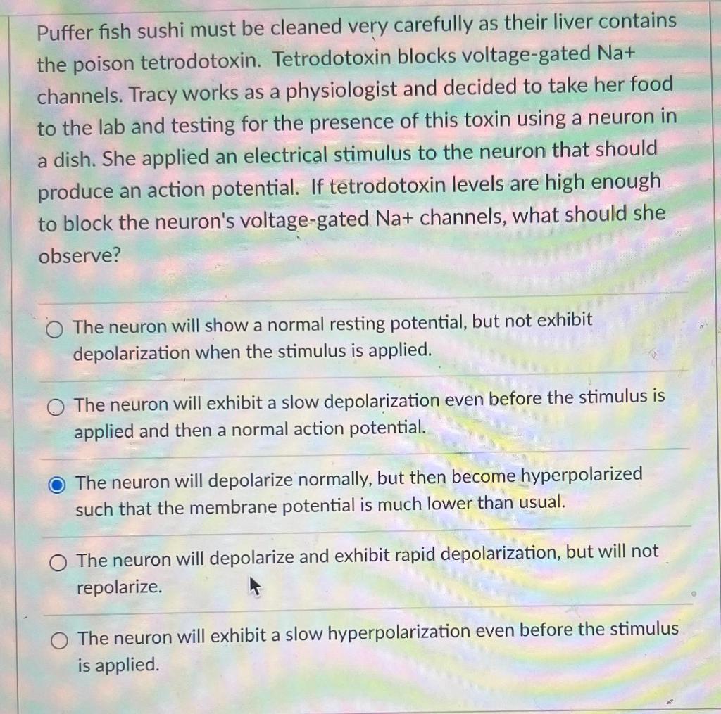 Solved Puffer fish sushi must be cleaned very carefully as