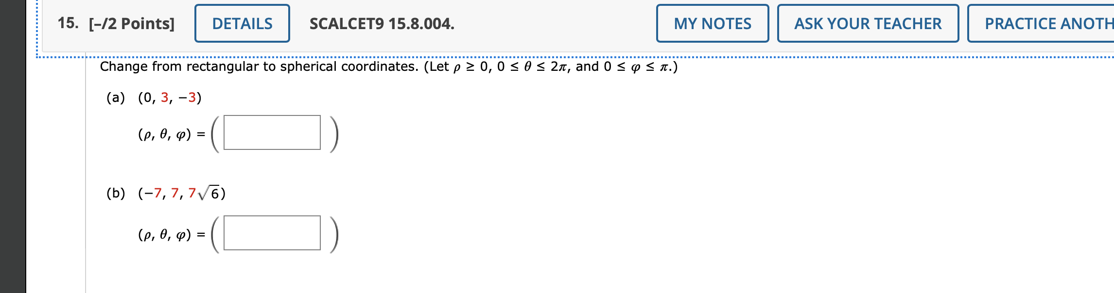 Solved 12. [-/1 Points] DETAILS SCALCET9 15.JIT.7.003. MY | Chegg.com