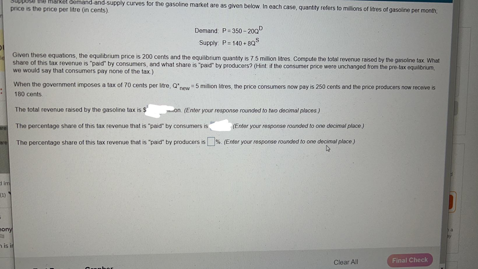 Solved Suppose The Market Demand-and-supply Curves For The | Chegg.com