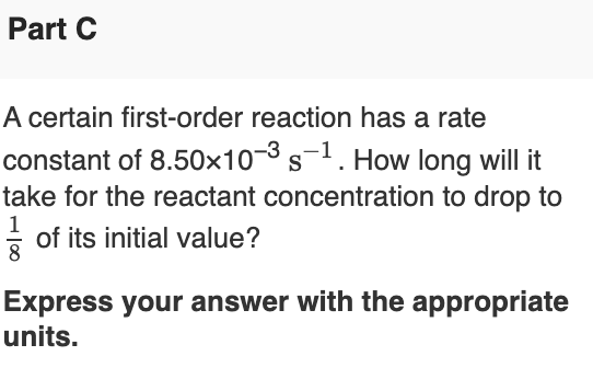 Solved Half Life Equation For First Order Reactions T 2 Chegg Com