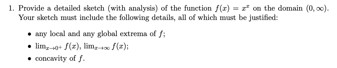 Solved 1. Provide a detailed sketch (with analysis) of the | Chegg.com