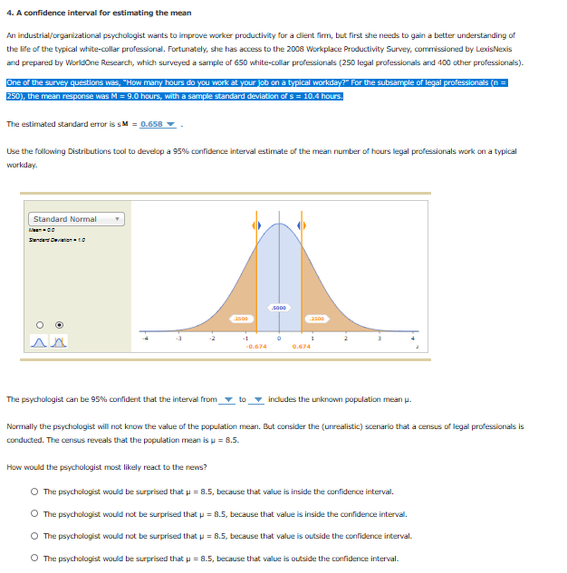 Solved 4. A confidence interval for estimating the mean An | Chegg.com
