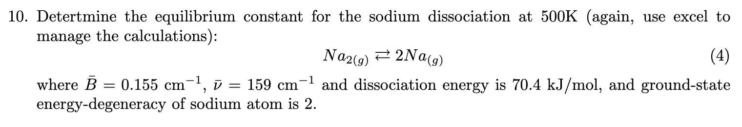 Solved 10. Detertmine the equilibrium constant for the | Chegg.com