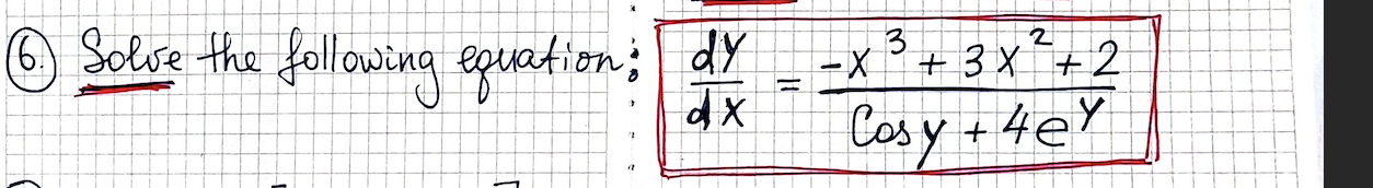 Solved (6.) Solve the following equation: | Chegg.com | Chegg.com