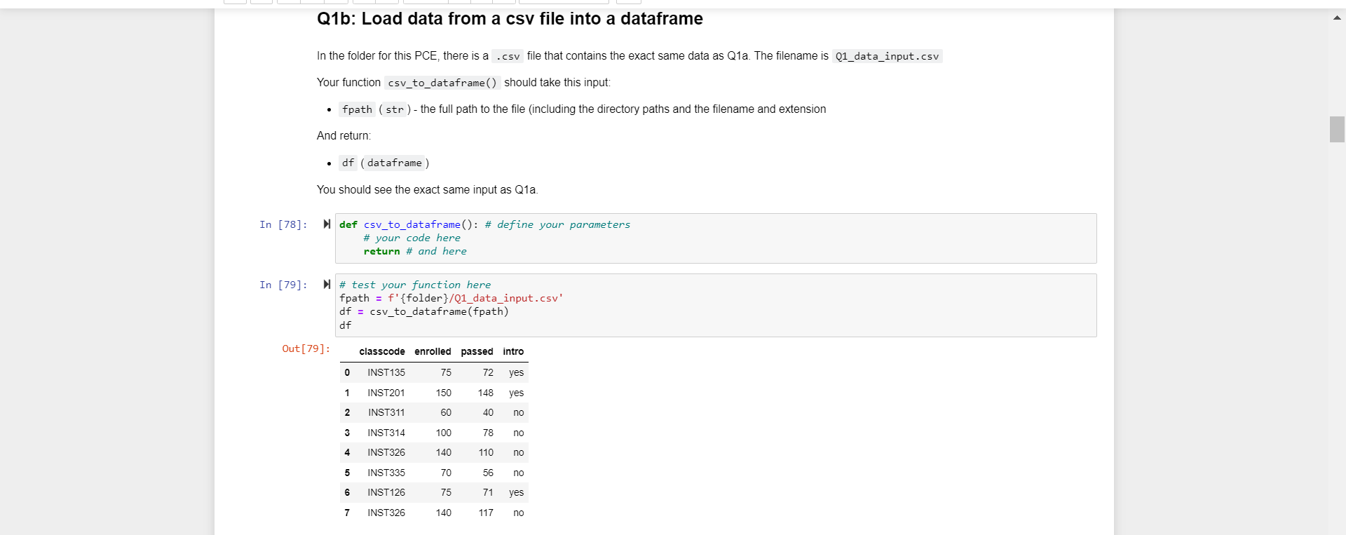 Q1A: Create A Dataframe From A List Of Dictionaries | Chegg.Com