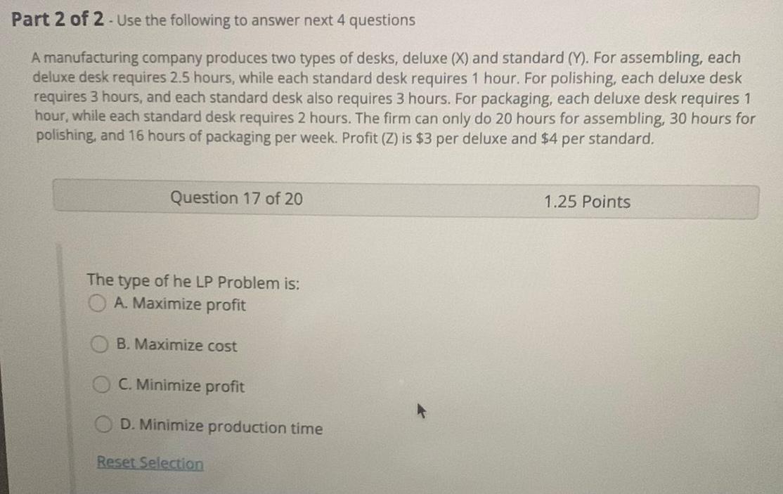 Solved The operations manager of a production facility wants | Chegg.com
