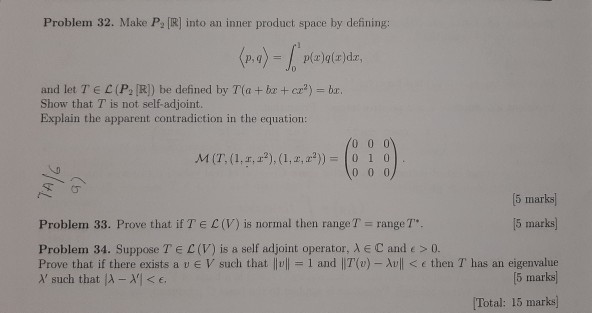 Solved Problem 10 Let V Be A Finite Dimensional Vector S Chegg Com