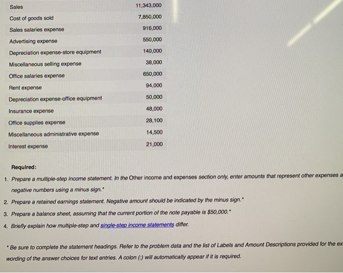 Solved he following selected accounts and their current