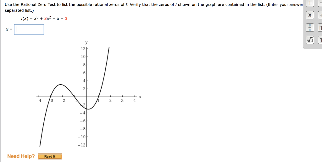 Solved Use the Rational Zero Test to list the possible | Chegg.com