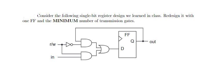Solved Consider the following singlo-bit register design we | Chegg.com