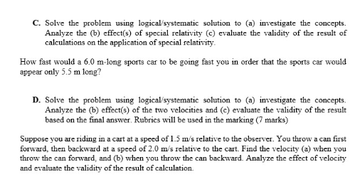 Solved C. Solve the problem using logical systematic | Chegg.com