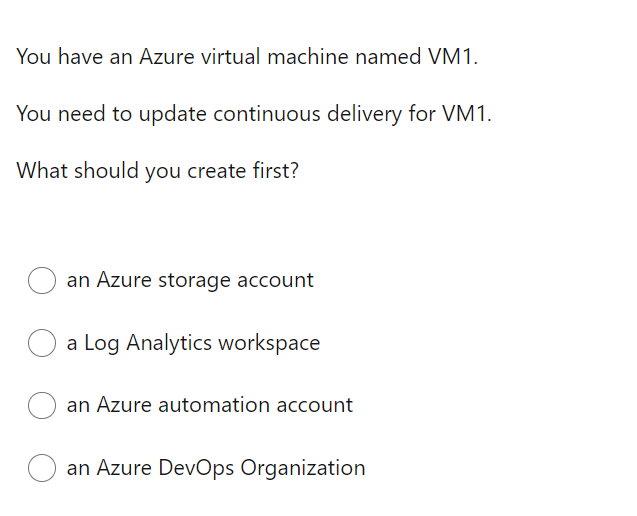 Solved You have an Azure virtual machine named VM1. You need | Chegg.com