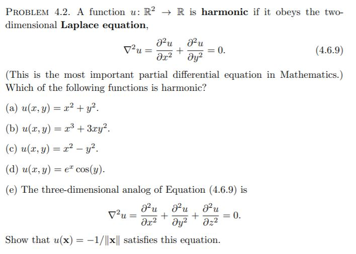 Solved Problem 4 2 A Function U R2 R Is Harmonic If It Chegg Com